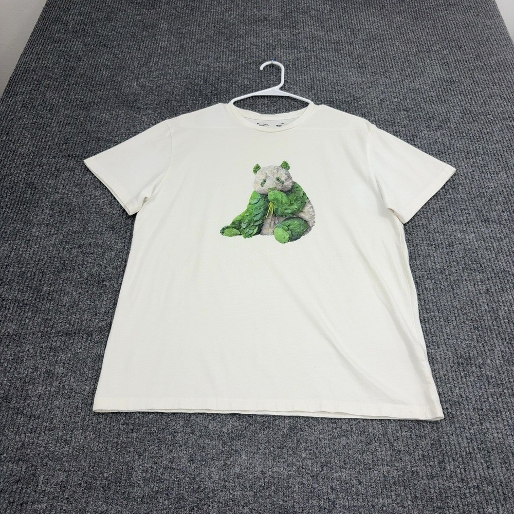 Pangaia Raku Inoue T Shirt Mens M White Organic Cotton Panda Graphic Streetwear